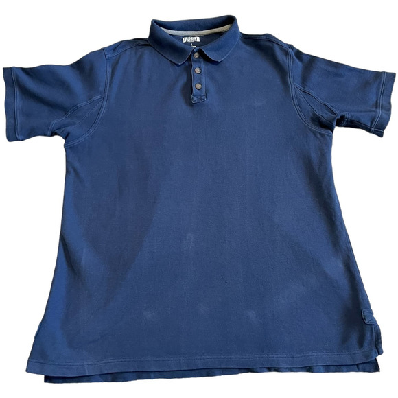 Duluth Trading Co. Blue Short Sleeve Casual Cotton Polo, Size L - Picture 1 of 3
